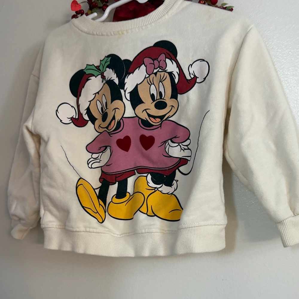 Zara Cream Kids Sweater with Cartoon Design